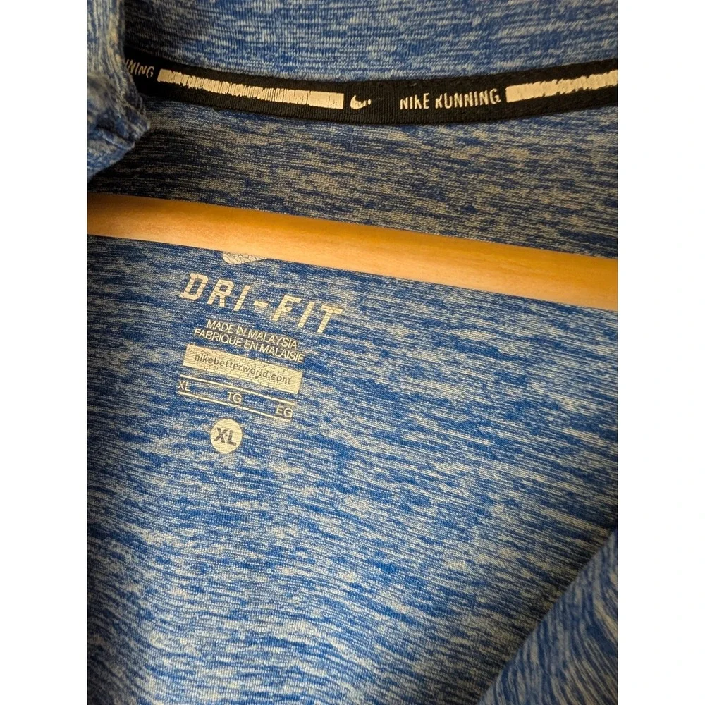Nike Womens Element 1/2 Zip Running Dri  Fit Top Blue Size XL Heathered Blue